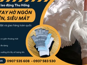 Găng tay hở ngón giá rẻ siêu bền, siêu thoáng 