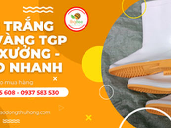 Ủng trắng đế vàng TGP giá xưởng rẻ giao nhanh