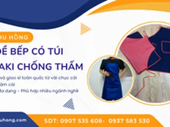 Tạp dề bếp chống thấm có túi giá rẻ tại xưởng
