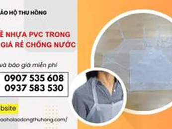 Tạp dề nhựa PVC trong suốt giá rẻ chống thấm nước