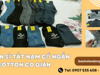 Tất nam cổ ngắn giá rẻ chất cotton co giãn tốt