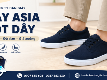 Công ty bán giày Asia cột dây xanh giá rẻ tận xưởng