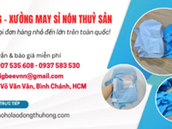 Xưởng may nón thủy sản phối lưới giá sỉ tại TPHCM