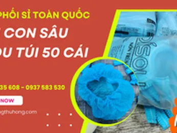 Phân phối sỉ nón con sâu y tế BISOU giá rẻ túi 50 cái