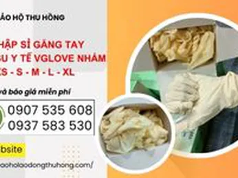 Giá nhập sỉ găng tay cao su y tế Vglove nhám size XS S M L XL