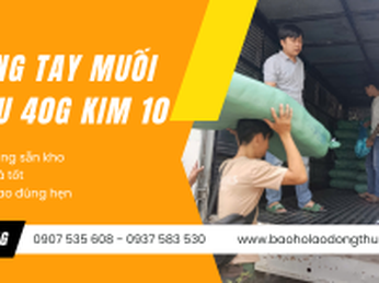 Thu Hồng có sẵn găng tay len muối tiêu 40g kim 10, giá tốt, giao đúng hẹn