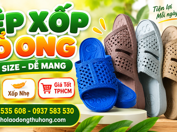 Kho sỉ dép xốp tổ ong đi trong nhà nhiều size tại TPHCM