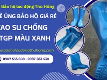 Ủng cao su chống nước TGP màu xanh giá rẻ