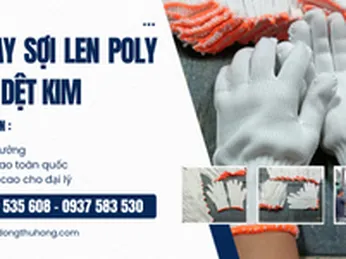 Bao tay sợi len poly trắng cổ dài giá rẻ tận xưởng TPHCM