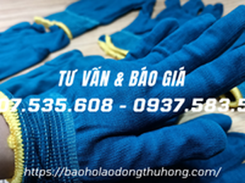 Sản xuất găng tay vải thun xanh rẻ tại TPHCM