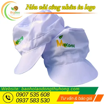 NÓN VẢI CÔNG NHÂN IN LOGO