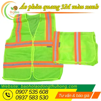 ÁO PHẢN QUANG 3M XANH