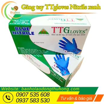 GĂNG TAY Y TẾ TT GLOVES NITRILE MÀU XANH