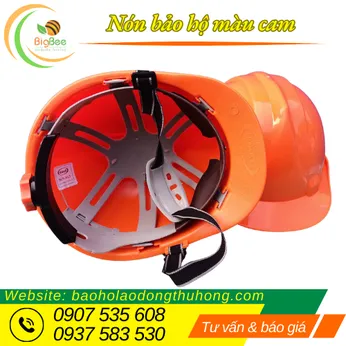 NÓN NHỰA CÔNG TRÌNH MÀU CAM