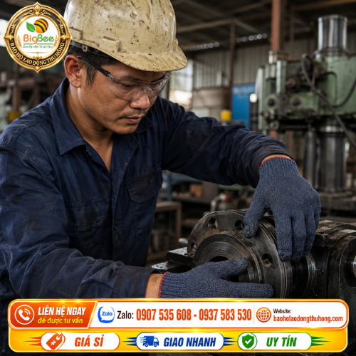 Găng tay len xám đen trong sửa chữa máy móc Trang bị găng tay len sợi xám đen 70g trong sửa chữa máy móc