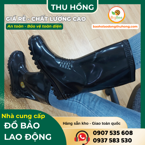 Ủng bảo hộ cao su đen Tân Quyền Phát cao cấp cho nam nữ Ủng bảo hộ cao su đen Tân Quyền Phát cao cấp cho nam nữ