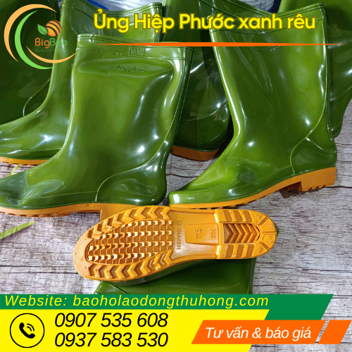 Ủng bảo hộ Hiệp Phước xanh rêu chống thấm nước