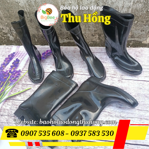 Ủng bảo hộ màu đen cho nam cao 28cm Ủng bảo hộ màu đen cho nam cao 28cm