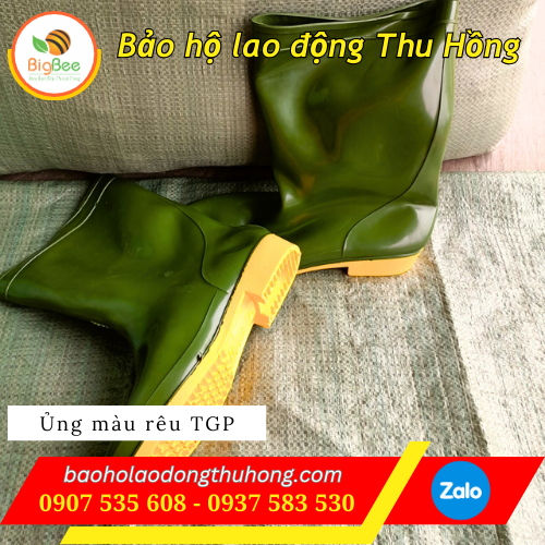 Ủng bảo hộ TGP màu xanh rêu size người lớn 01 Ủng bảo hộ TGP màu xanh rêu size người lớn 01