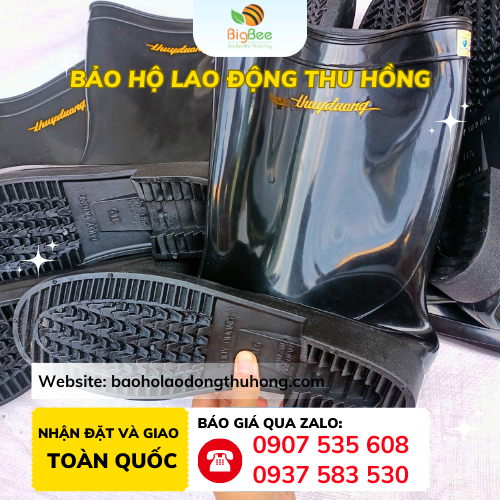 Ủng bảo hộ Thuỳ Dương màu đen chống bám bẩn hiệu quả Ủng bảo hộ Thuỳ Dương màu đen chống bám bẩn hiệu quả