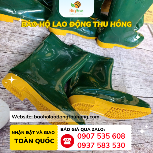 Ủng Sun xanh rêu Ủng bảo hộ thuỷ sản Sun xanh rêu chống trượt trên mọi bề mặt