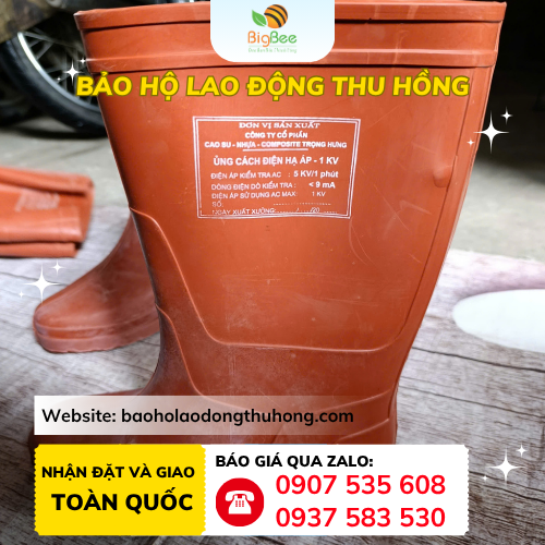 Ủng cách điện hạ áp 1kV Ủng cách điện hạ áp 1kV làm từ cao su tự nhiên