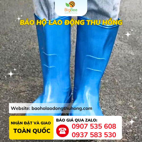 Ủng xanh TGP Ủng cao su chống nước TGP màu xanh bảo vệ toàn diện