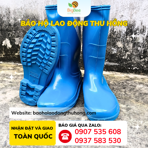Ủng xanh TGP Ủng cao su chống nước TGP màu xanh giá rẻ