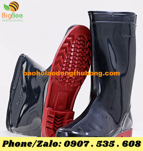 ủng cao su Hiệp Phước đen đế đỏ