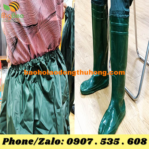 Ủng cao su liền quần lội nước chất lượng tốt