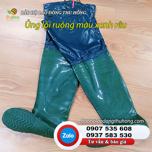 Ủng cao su lội ruộng màu xanh rêu 01 Ủng cao su lội ruộng màu xanh rêu 01
