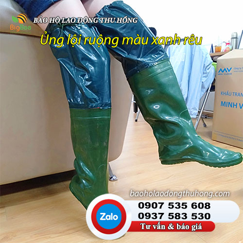 Ủng cao su lội ruộng màu xanh rêu 02 Ủng cao su lội ruộng màu xanh rêu 02