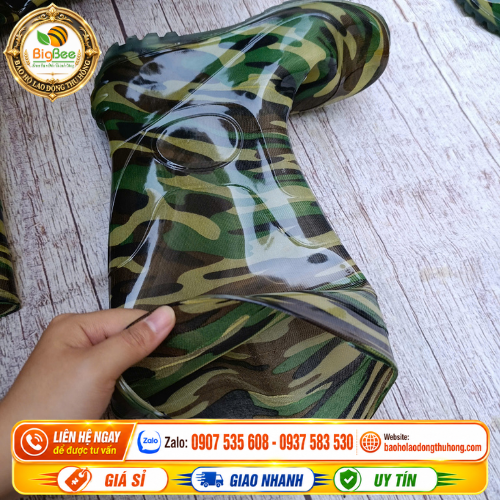Ủng cao su rằn ri cao cổ chống nước tốt Ủng cao su rằn ri cao cổ chống nước tốt