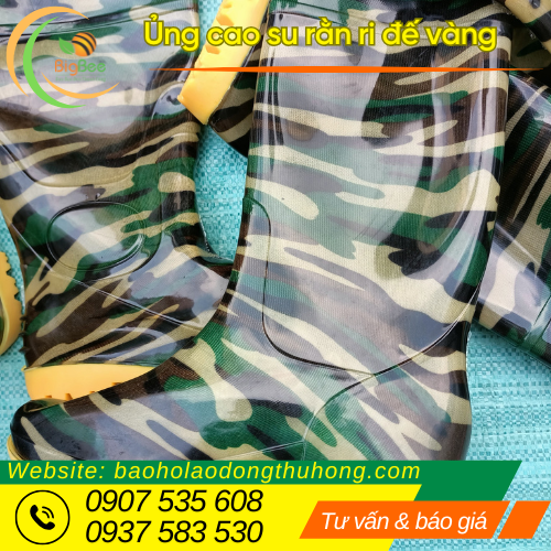 Ủng cao su rằn ri đế vàng giá tốt tại THu Hồng Ủng cao su rằn ri đế vàng giá tốt tại THu Hồng