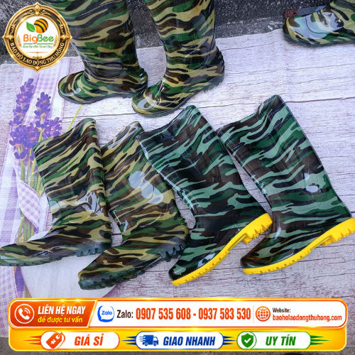 Ủng cao su rằn ri sạch đẹp ít bám bẩn Ủng cao su rằn ri sạch đẹp ít bám bẩn