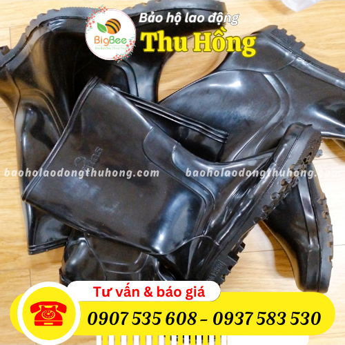 Ủng cao su VITAS đen đế dày chống trơn Ủng cao su VITAS đen đế dày chống trơn