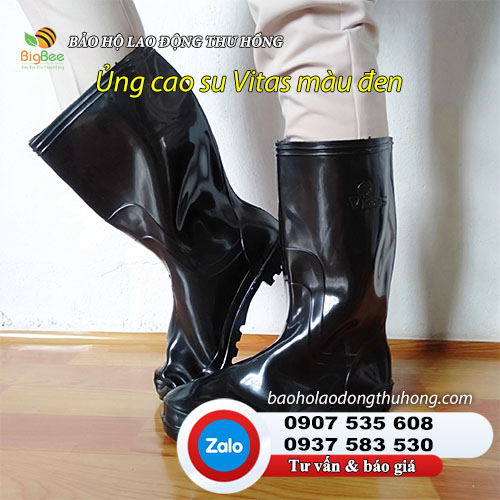 Ủng cao su Vitas màu đen người lớn 01 Ủng cao su Vitas màu đen người lớn 01