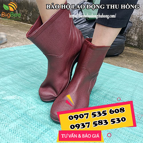 ủng cổ ngắn đi mưa chông thấm nước