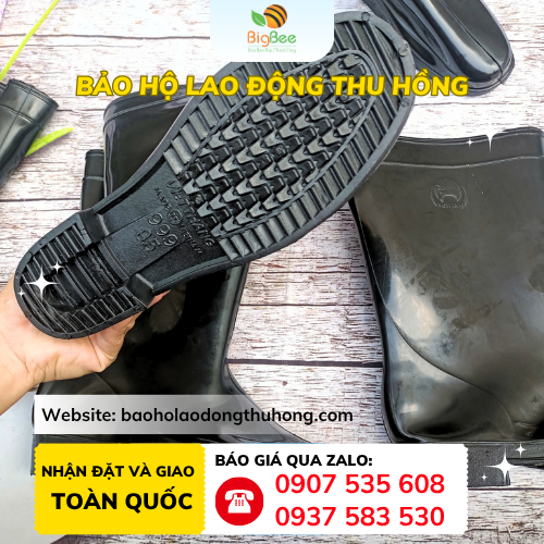 Ủng con voi đen Việt Thắng đế gai chống trơn Ủng con voi đen Việt Thắng đế gai chống trơn
