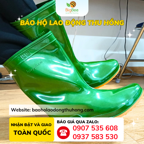 Ủng Hiệp Phước xanh rêu bằng nhựa chống nước Ủng Hiệp Phước xanh rêu bằng nhựa chống nước