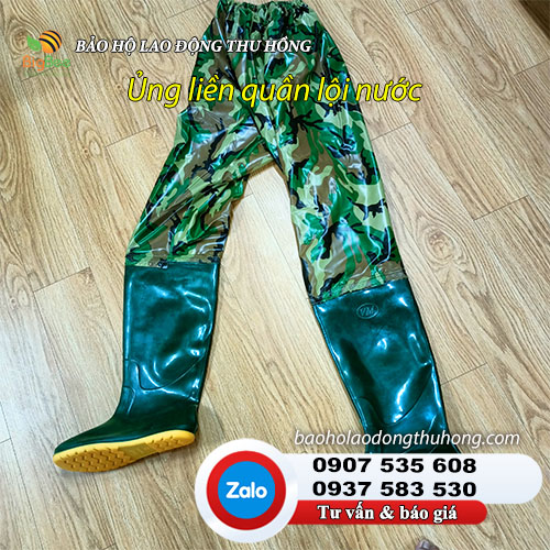 Ủng liền quần lội nước màu rằn ri Ủng liền quần lội nước người lớn 01