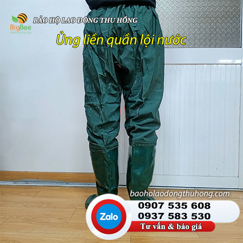 Ủng liền quần lội nước màu rêu Ủng liền quần lội nước người lớn 02