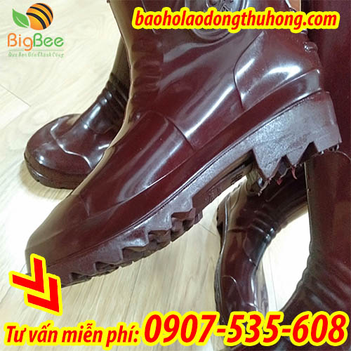 ủng nâu con voi đế đúc 2 lớp chống trơn trượt
