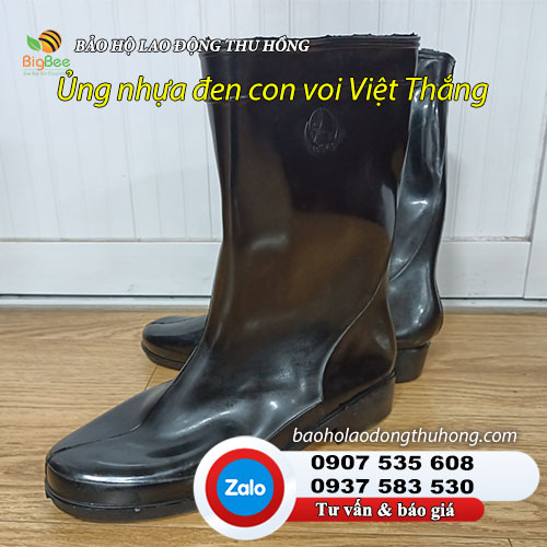 Ủng nhựa con voi màu đen Việt Thắng 01 Ủng nhựa con voi màu đen Việt Thắng 01