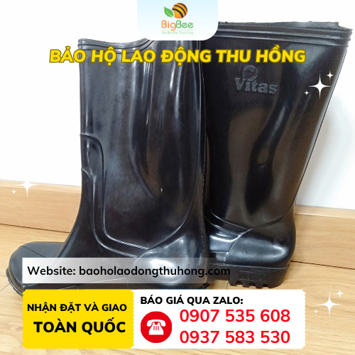 Ủng nhựa đen Vitas đi mưa Ủng nhựa đen Vitas đi mưa chính hãng