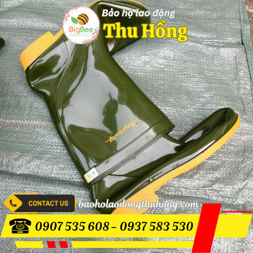 Ủng nhựa rêu vàng Thuỳ Dương chống nước, chống trơn Ủng nhựa rêu vàng Thuỳ Dương chống nước, chống trơn