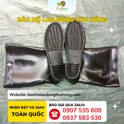 Ủng nhựa SUN đen chống nước cho nhà nông Ủng nhựa SUN đen chống nước cho nhà nông