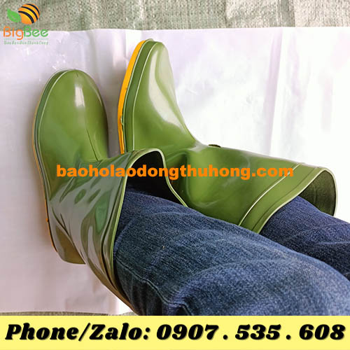 ủng nhựa TGP xanh rêu - đế vàng giá rẻ ở đâu?