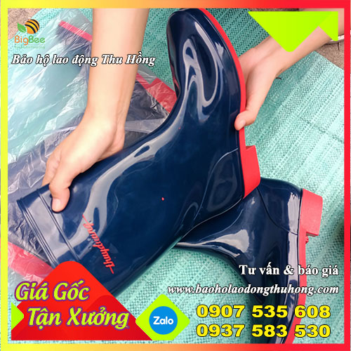 Ủng nhựa Thuỳ Dương màu xanh chống hoá chất, chống dầu Ủng nhựa Thuỳ Dương màu xanh chống hoá chất, chống dầu