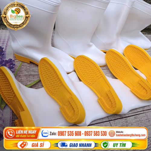 Ủng SUN trắng đế vàng giá rẻ nhiều size tại TPHCM Ủng SUN trắng đế vàng giá rẻ nhiều size tại TPHCM